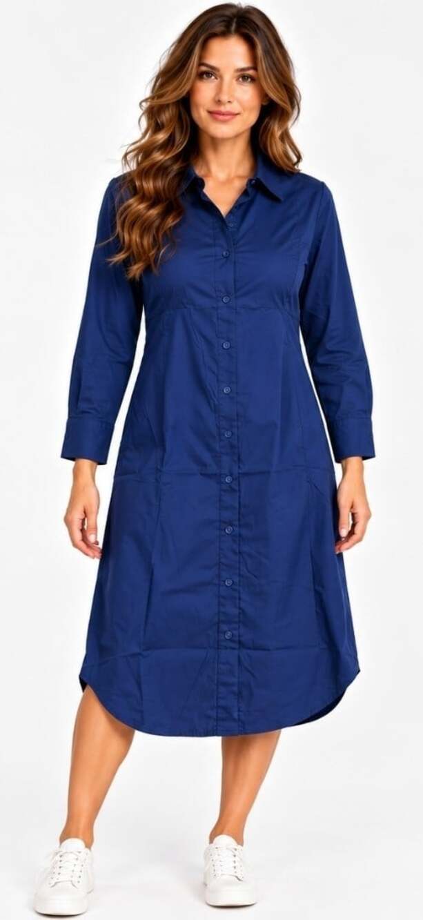 Universal Standard Button Poplin Shirt Dress Womens XS Long Sleeve NWT T35